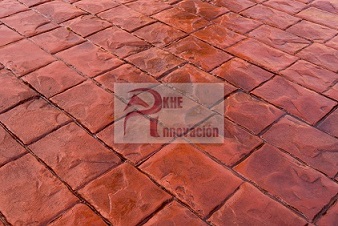 Concreto estampado terracota